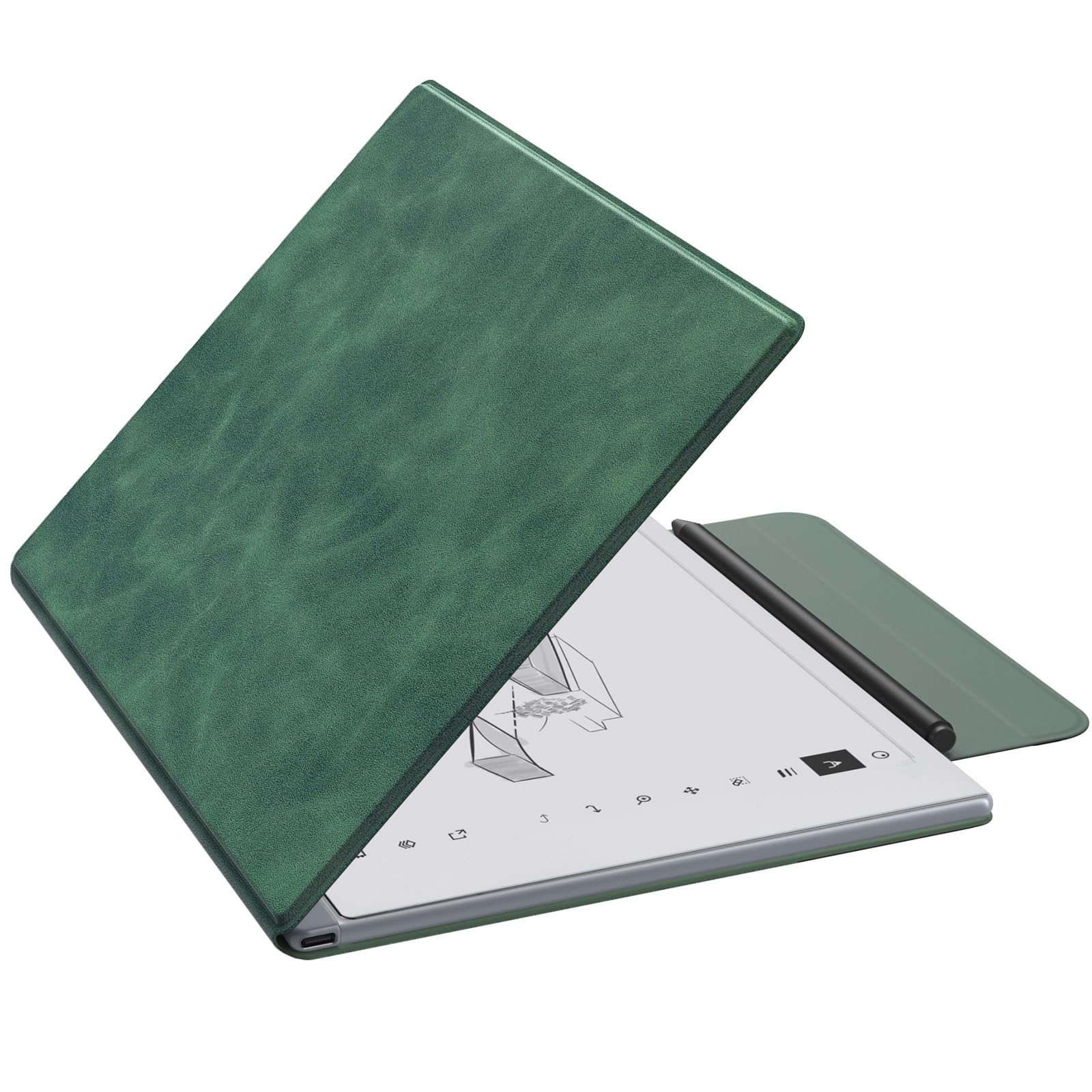 MoKo Case for Remarkable 2 Tablet Case, Lightweight Ultra-Thin Magnetic Case with Wide Pen Protective Clasp, Smart Tablet Cover Folio for Remarkable Tablet 2 10.3" 2020 Release, Emerald Green — image 1