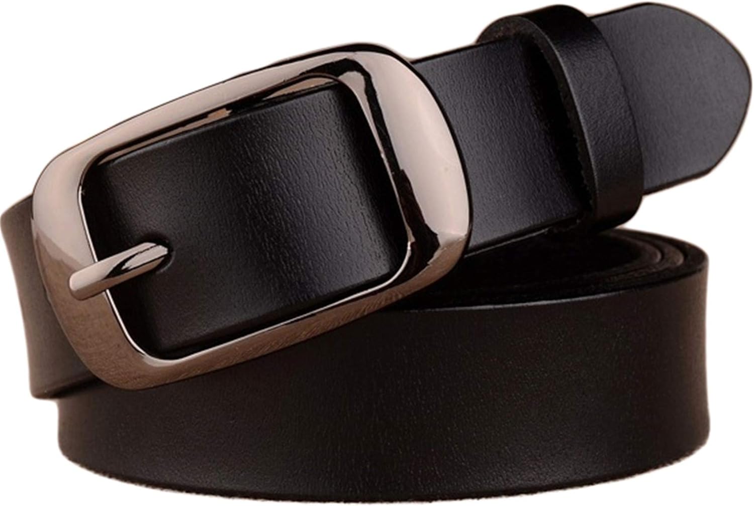 Andongnywell Woman Waist Belts Elastic Stretch Vintage Dress Belt Wide Metal Buckle Waist