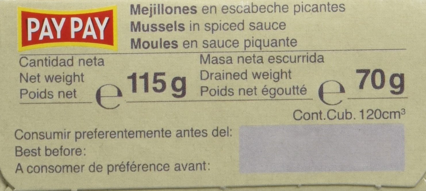 Pay - Pay Mejillones De Las Rías Gallegas Picantes En Escabeche ...