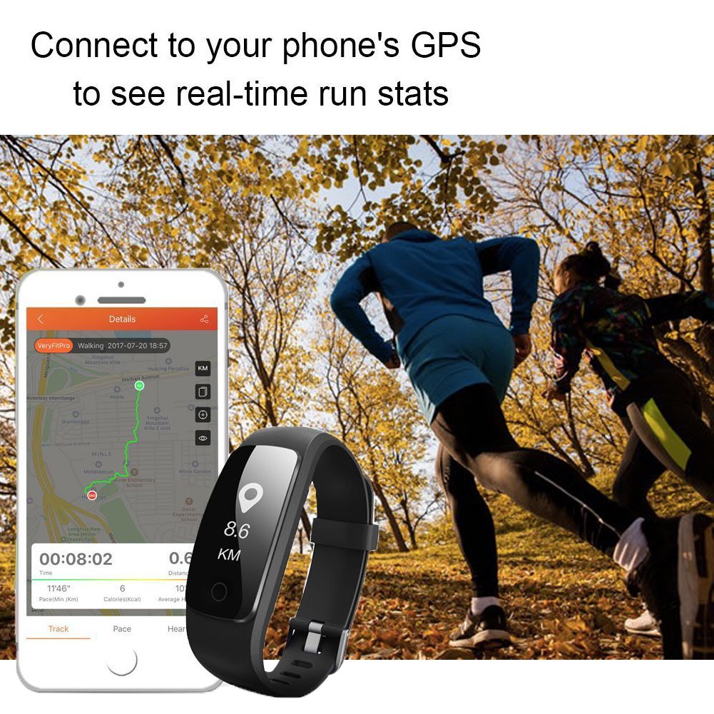 Chianruey Fitness Armband mit Herzfrequenz-Fitness Tracker Pulsuhr Aktivitätstracker mit Schlafüberwachung,Wasserdicht Bluetooth Fitness Armbanduhr mit Schrittzähler Kalorienzähler F¨¹r Damen/Herren