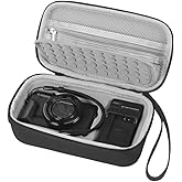 Seracle Camera Bag Carrying Case Compatible with Canon G7X Mark III/ G7X Mark II Digital Camera, Hard Bag Suitable for Travel and Home Storage (Black)
