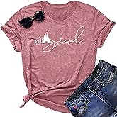 Magical Shirt Women Magic Castle Tshirt Holiday Vacation Tee Kingdom Graphic Short Sleeve Summer Tops