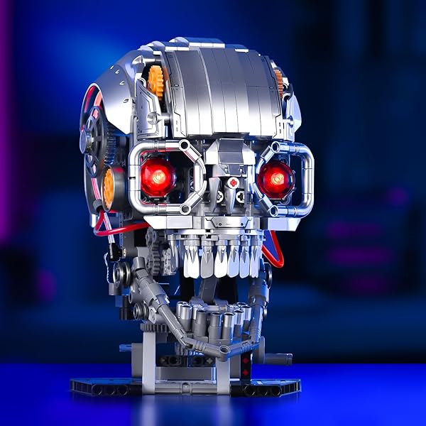 SATHIBI MECHANICAL SKULL BUILDING SET FOR ADULT,SKELETON HEAD BUILDING BLOCKS TOYS,BUILDABLE HORROR DISPLAY MODEL,COLLECTIBLE DECOR FOR HOME OR OFFICE,GIFT FOR MEN BOYS 8-14(1099PCS)