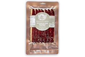 ANGEL'S SALUMI & TRUFFLES Angel's Salumi Pre-Sliced Dry-Cured Duck Breast "Prosciutto" – 2 oz Gourmet Artisanal Charcuterie – Humanely Raised, Vegetarian-Fed, Antibiotic & Hormone-Free, No Phosphates