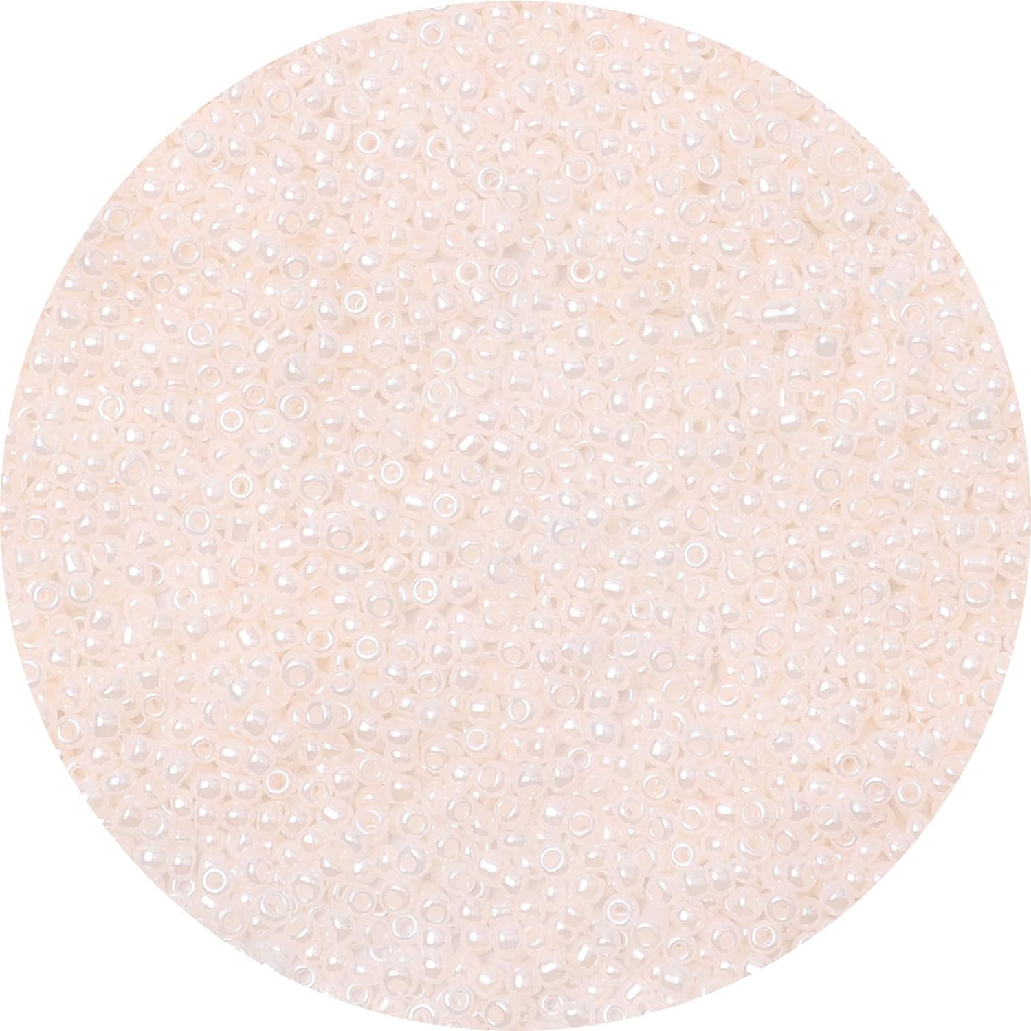 4mm Seed Beads for Jewelry Making, 2000PCS Small Glass Beads - Beige, for DIY Bracelet, Necklace, Earring & Keychain Crafting