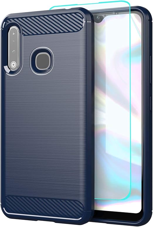 Amazon Com Moto G8 Power Lite Case Motorola G8 Power Lite Case Evb Case With Hd Screen Protector Shock Absorption Flexible Tpu Rubber Non Slip Protective Phone Cover For Motorola Moto G8 Power Lite Blue