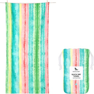 Dock & Bay Beach Towel Large 160x90cm Quick Dry Sand Free Watermelon