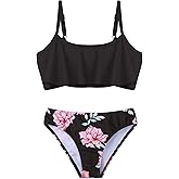 Arshiner Girls Swimsuit Two Pieces Bikini Set Ruffle Bathing Suits Flounced Tankini Swimwear