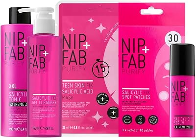 Nip + Fab Salicylic Acid Fix Regime Bundle BHA Exfoliate Purify Cleanse