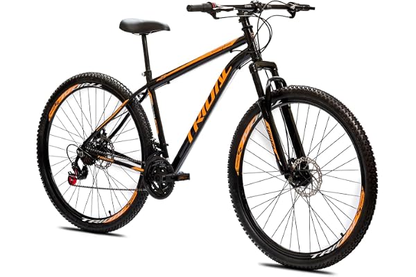 Bicicleta Aro 29 Aço Mountain Bike Tridal com Freio a Disco e Suspensão Dianteira New Suspension