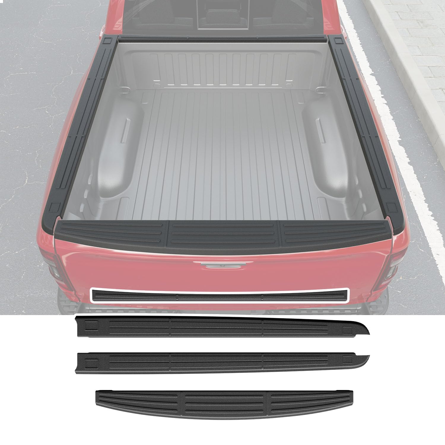 Photo 1 of ***PARTS ONLY**CZmenghe 5.7FT Truck Bed Rail Caps Compatible with 2019-2025 Dodge Ram 1500 Bed Side Rail Cover Protector Tailgate Molding Cap Replacement for 2019-2025 Dodge Ram 1500 Accessories