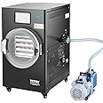 VEVOR Vacuum Freeze Dryer Machine, 8.8-13.2 LBS/Batch Food Freeze Drying Machine with 4-Layer Trays, Vacuum Pump, Adjustable Timer and Temperature Control, for Fruits Vegetables Meat, Black