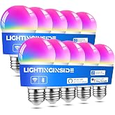 Lightinginside Smart Bulb Compatible with Alexa/Google Home/SmartLife 10PCS | CRI>90, No Hub Required, 60W RGBCW Color Changing Light Bulbs, 800LM 9W Smart Bulb, 2.4G WiFi &amp; BLE A19 E26 Bulb, ETL Listed