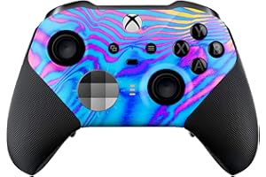 BABY CUDDLE BOX Psychedelic Waves Customised Wireless Controller for Elite by BCB. Original Elite Series 2 Controller Compatible with Xbox One / Series X & S. Customized with Water Transfer Printing (Not a Skin)