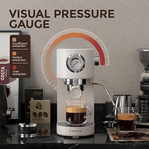 JASSY Espresso Coffee Machine 20 Bar Cappuccino Maker Compact