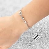 TIESOME 4PCS Double Magnetic Necklace Clasps Silver Jewelry Making view 2