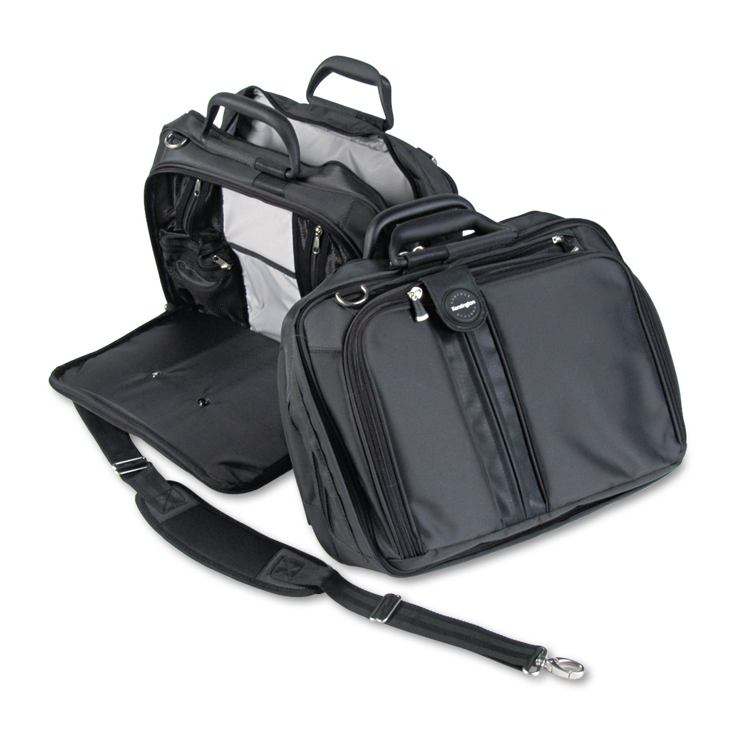 Kensington 62220 Contour Topload Laptop Bag - 15.6" Ergonomic Notebook Carrying Case with SnugFit Protection System, Black