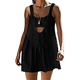 Ardrem Women Tennis Dress with Built in Shorts and Bra Summer Athletic Dresses Hot Shot Mini Dress Cut Out 2 Piece Outfits