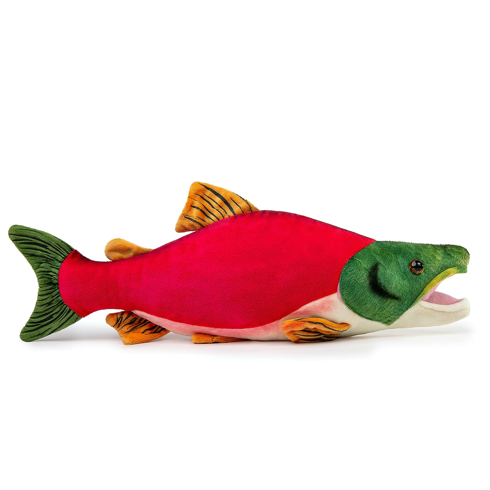 lilizzhoumax Sockeye Salmon Plush Toy Realistic Stuffed Animal Fish Toy Pillow Cute Super Soft Sea Creatures for Playing Home Decoration Toys Gift Cuddly for Girls, Boys, Babies 15in — image 1