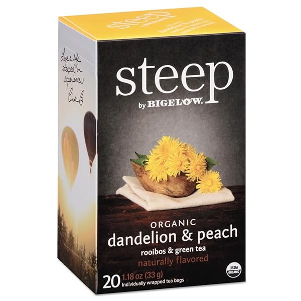 BIGELOW 17715 STEEP TEA, DANDELION & PEACH, 1.18...