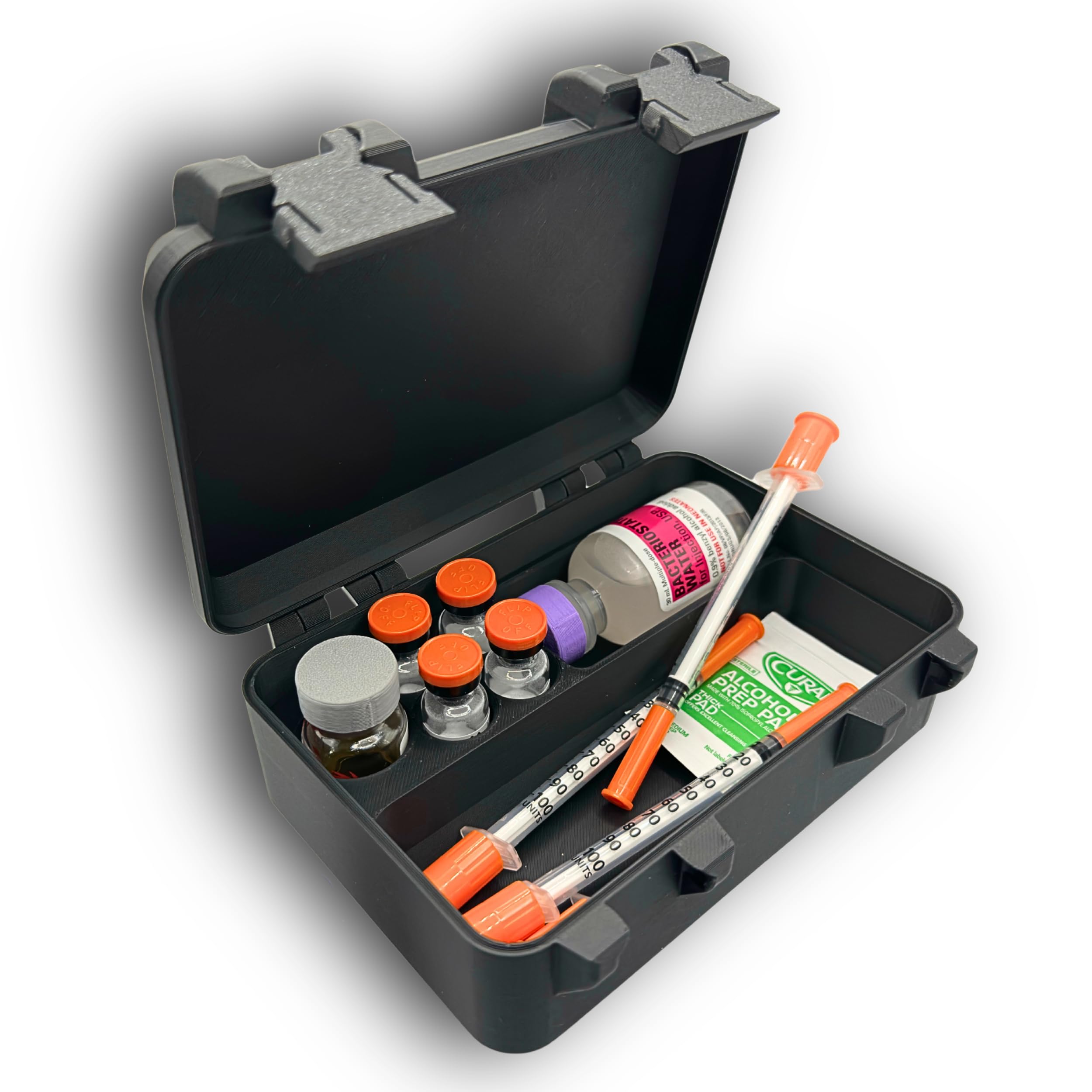 Photo 1 of Vial & Syringe Storage Case – Compact Organizer for 10ml & 3ml Vials with Secure Snap-Lock Lid