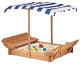 Mederra Kids Sandbox with Cover, 46'' Wooden Sand