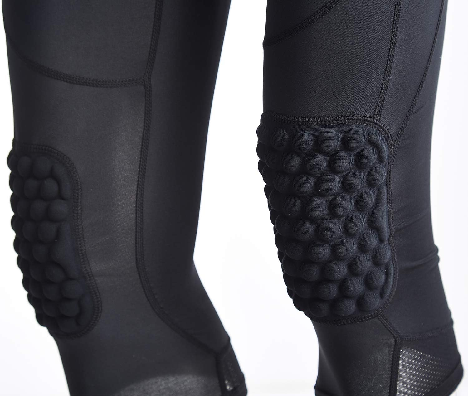 Legendfit Basketball Compression Pants with Knee Pads 3/4 Capri Training Tights Leggings Protector Gear for Kids Youth Adult : Clothing