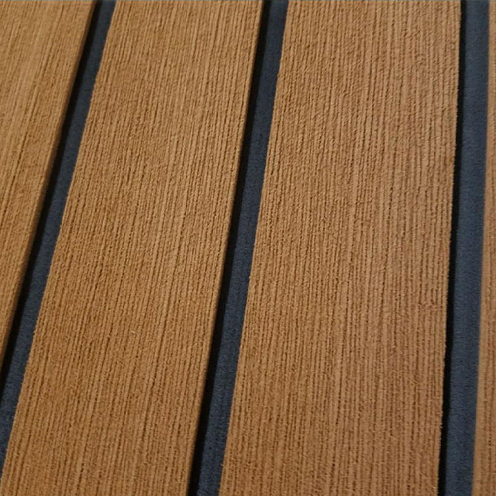 yuanjiasheng Synthetic Teak Boat Decking Sheet EVA Foam Boat Flooring Water Proof 94.5x35.4 inches Light Brown Marine Yacht Cabin Deck Maintenance Mat - Image 5