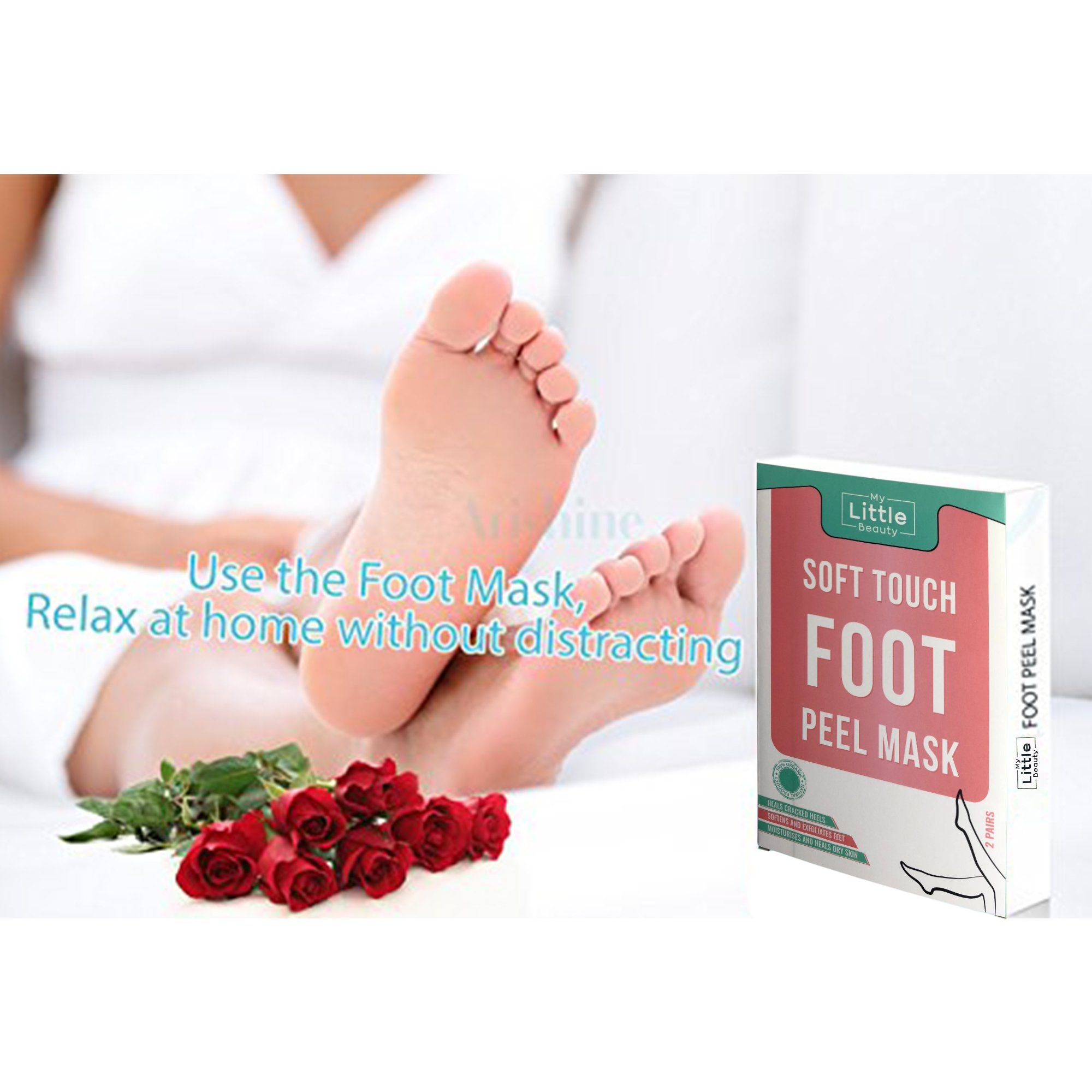 Foot Peel Mask - MY LITTLE BEAUTY - Exfoliating Foot Mask for Dry Skin (2 Pairs per Box)