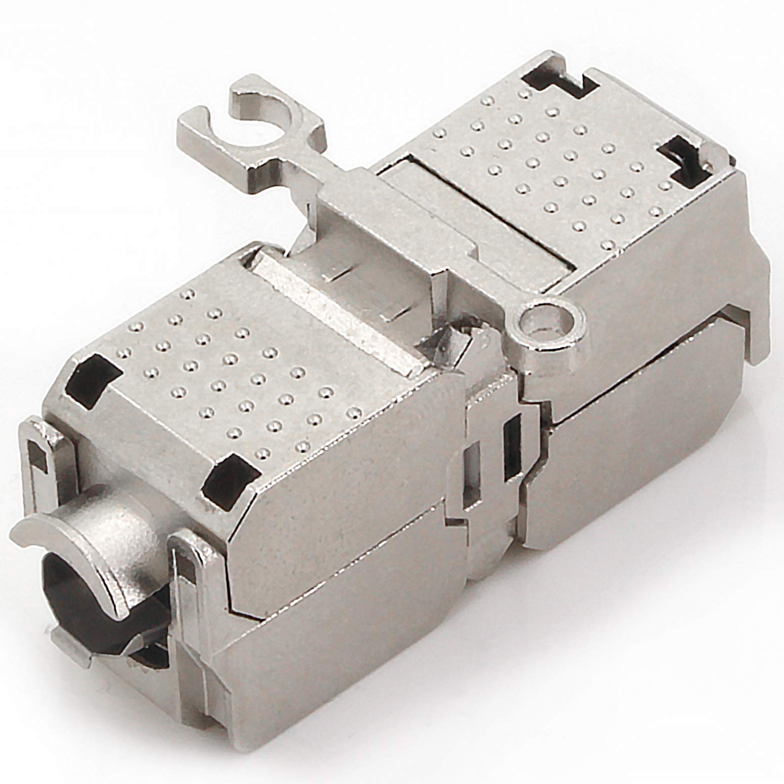 1aTTack.de Cat. 6A Keystone connector tool-free insulation displacement terminal to insulation displacement terminal AWG 22 to AWG 26 bronze nickel-plated silver 1 piece — image 1