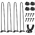 EconoHome Metal Hairpin Legs 28 inch - Modern Table & Desk Legs for DIY Projects