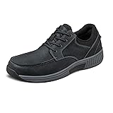 Orthofeet Men's Orthopedic Black Leather Leo Casual