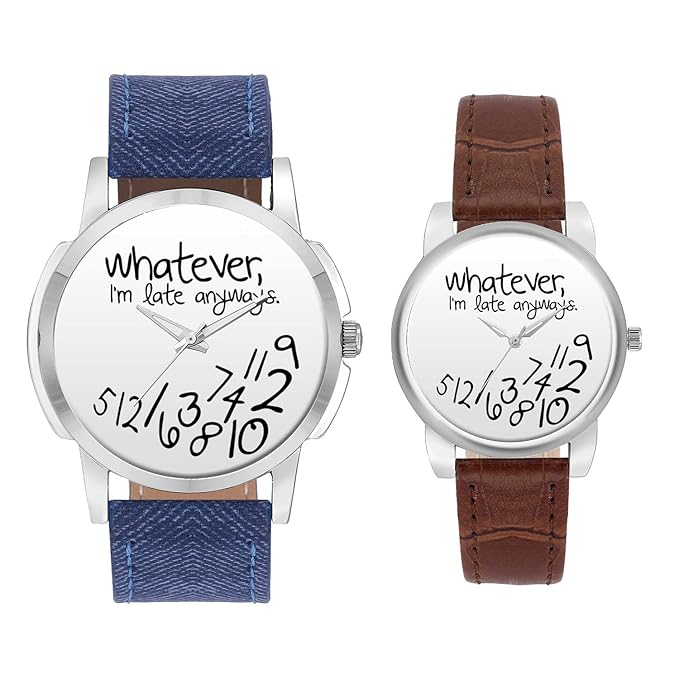 Gifts for Couple, Multicolor Dial Wrist Watch for Men and Women
