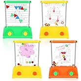 Gejoy 4 Pcs Water Ring Toss Handheld Game Road Trip Toys for Kids, Lovely | Christmas Stocking Stuffers, Party Favors for Kids 4-8 8-12, Handheld Water Game, Retro Travel Car Toy, Birthday Goodie Bags