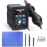 YIHUA 959D-Digital Hot Air Rework Station, High Power with 3 Memories, Airflow Efficiency, °F /°C Display, Accurate Temp.(212