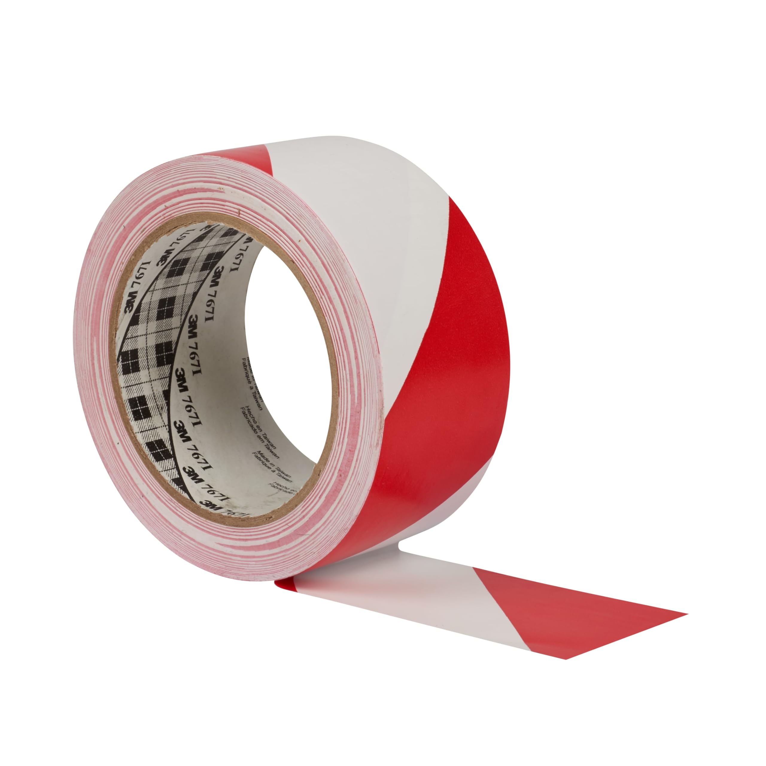 3M 767RW50 Hazard Marking Vinyl Tape, 50 mm x 33 m, Red/White (Pack of 24) — image 1