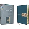 NIV, Thinline Bible, Leathersoft, Teal, Red Letter, Thumb Indexed, Comfort Print