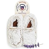 warmies Microwaveable House Slippers for Women - Plush, Soft & Fuzzy Indoor Slippers with Backs & Non-Slip Memory Foam Soles - Cozy Warm Ladies Slipper