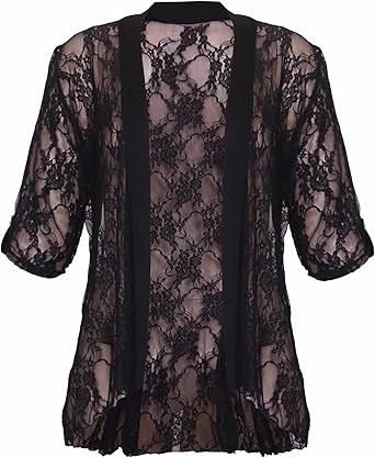 black lace cardigan plus size