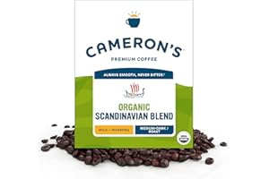 Cameron's Coffee Roasted Whole Bean Coffee, Organic Scandinavian Blend, 4 Pound