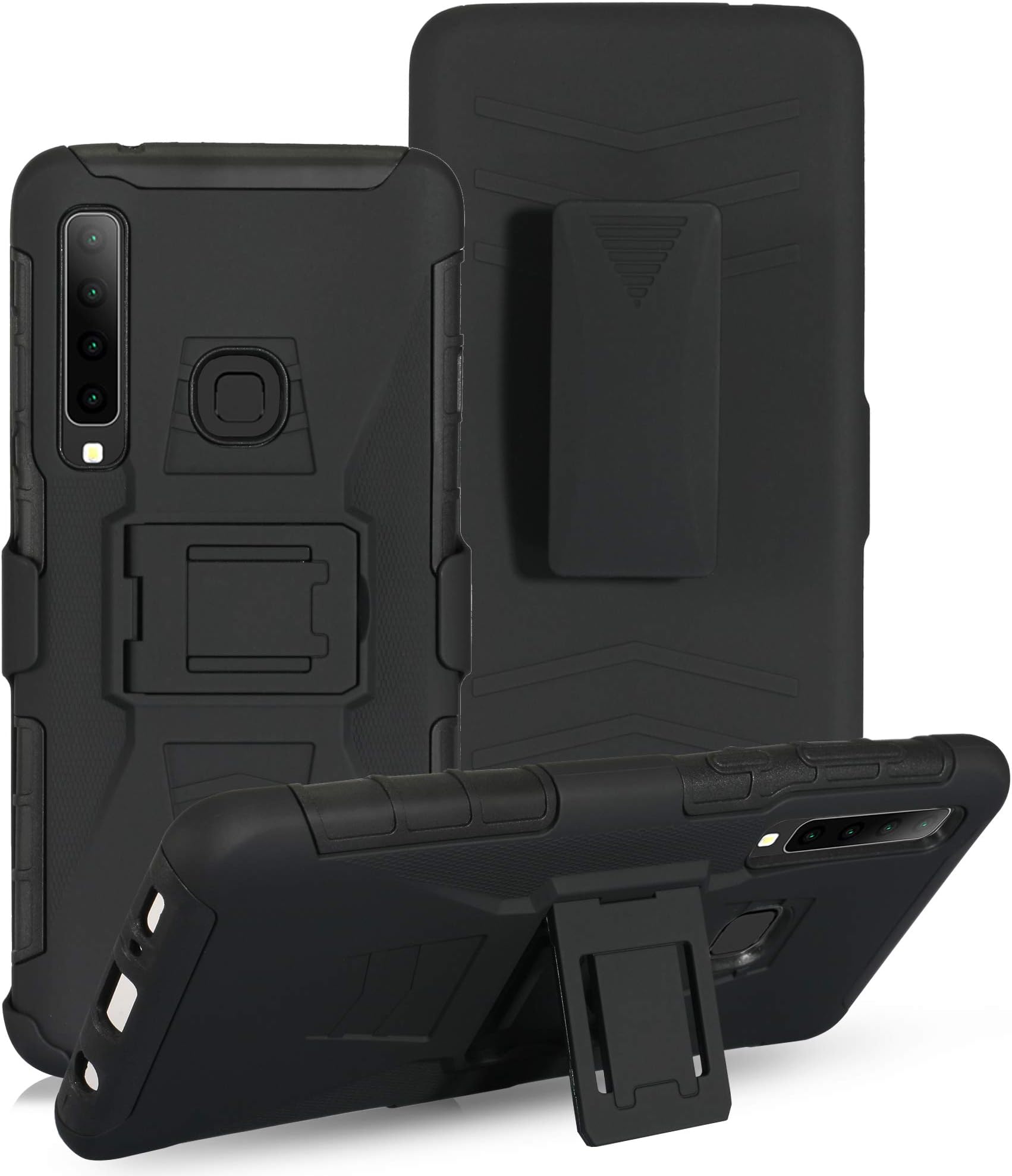 HYAIZLZ Huawei P30 lite Case Kickstand Hybrid Heavy Duty Shockproof with Belt Clip Hard Holster Protective Case for Huawei P30 lite Back Cover