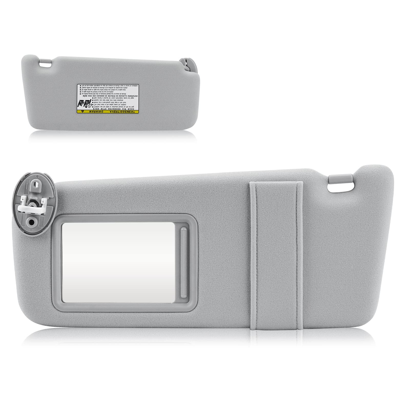 Photo 1 of Sun Visor with Light for 2009-2016 Toyota Venza with Sunroof, Left Driver Side Gray Sunvisor Replacement 74320-0T021-A1