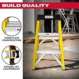 Excel 2 Step Fibreglass Ladder 0.76m - Heavy Duty 150kg Non-Conductive view 3