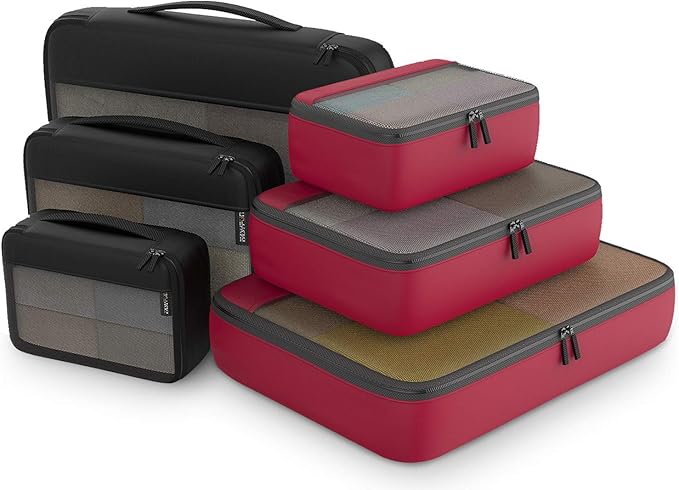 Packwürfel Organizer Reisezubehör für Gepäck, 6er-Set (2 Farben