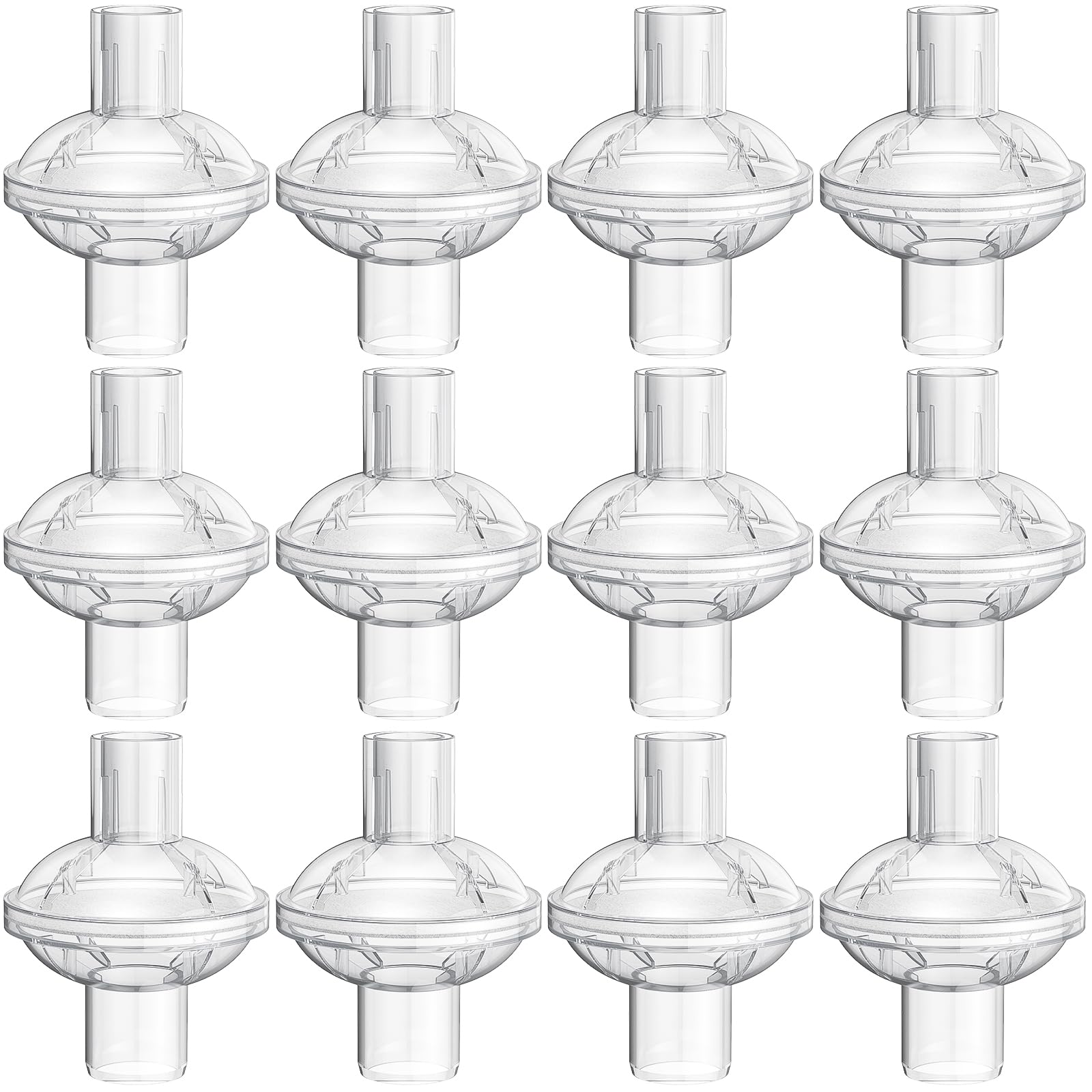 Photo 1 of 12-pack CPAP Inline Filter, Universal Inline CPAP Filter Compatible with BiPAP Machines ResMed,Dreamstation Standard, Any CACP Machine Size 22mm and 25mm Tube