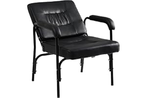 MSTNE Salon Reclinng Shampoo Chair, Auto Reclining Shampoo Chair for Salon with Heavy Duty Metal Frame can Sit or Lie Down for Spa Beauty Equipment, Black