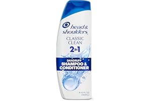 Head & Shoulders Anti-Dandruff Shampoo and Conditioner, Classic Clean 2-in-1, 1% Pyrithione Zinc, Flake Control, Deep Clean, Scalp Care, Fresh Scent, 8.45 fl oz