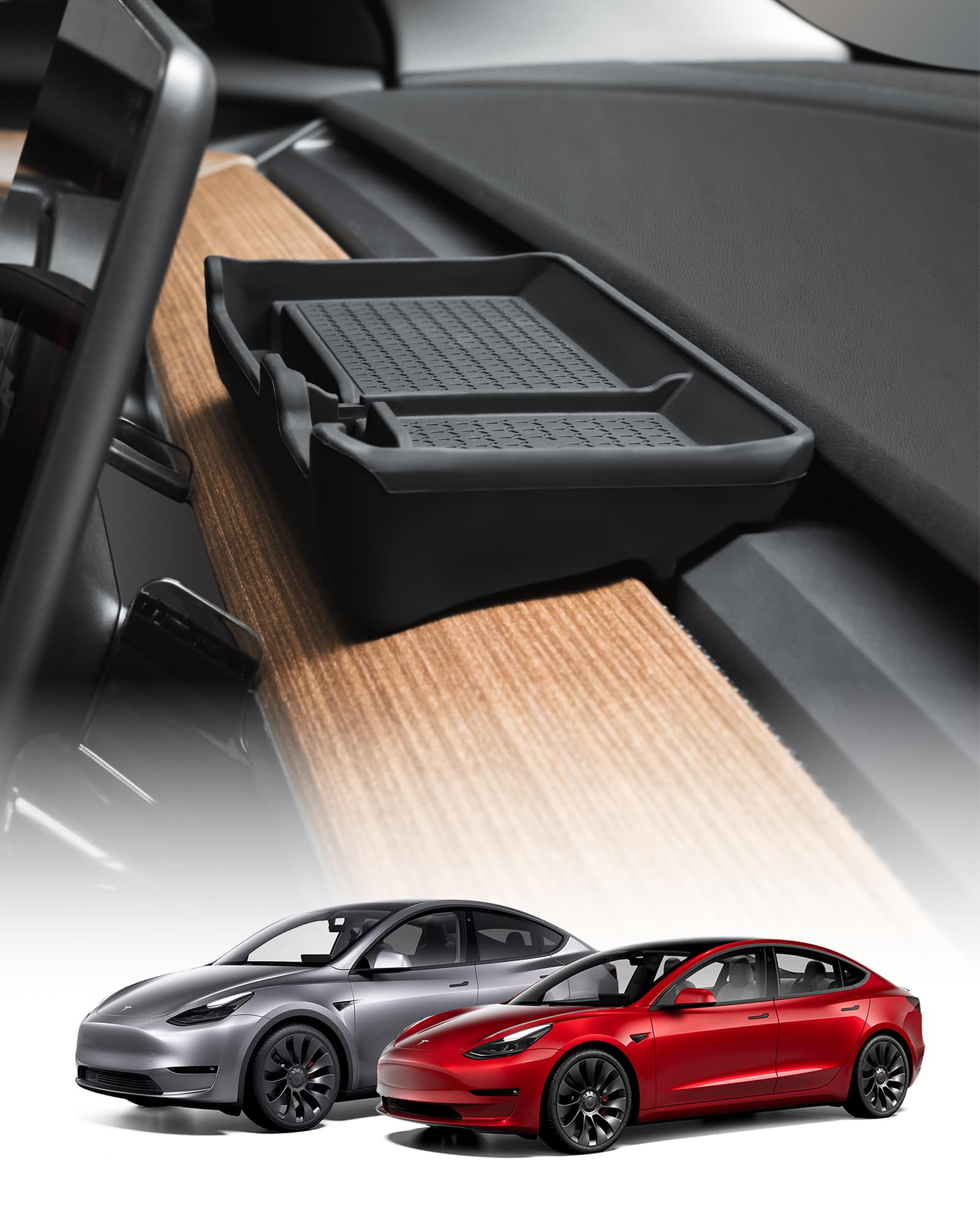 Photo 1 of AUTOR Behind Screen Storage Box Center Console Organizer for Tesla Model 3/Y Tissue Box Sunglasses & Phone Holder Fits for 2016-2023 Model 3 and 2019-2024 Model Y