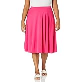 Star Vixen Womens Ponte Midi Full Skater Skirt