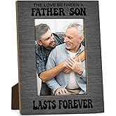 The Love Between A Father And Son Lasts Forever Daddy Picture Frame for Wood Desk Picture Frame for Dad Fathers Day Frames Wood Photo Frames 4x6 Photo Gift for Fathers Day Birthday Gifts for Dad FS596